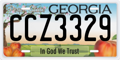 GA license plate CCZ3329