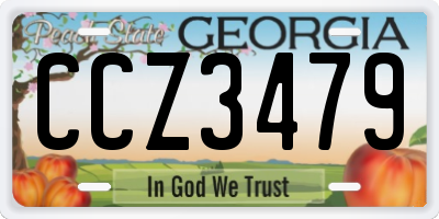 GA license plate CCZ3479