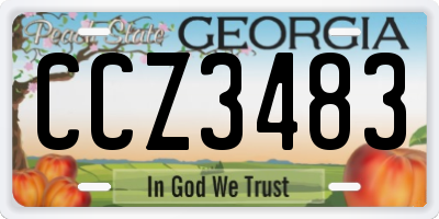 GA license plate CCZ3483