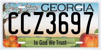 GA license plate CCZ3697