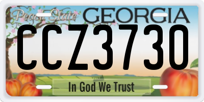 GA license plate CCZ3730
