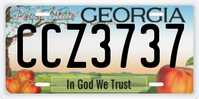 GA license plate CCZ3737