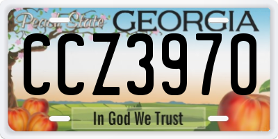 GA license plate CCZ3970