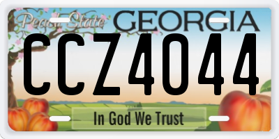 GA license plate CCZ4044