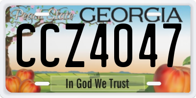 GA license plate CCZ4047