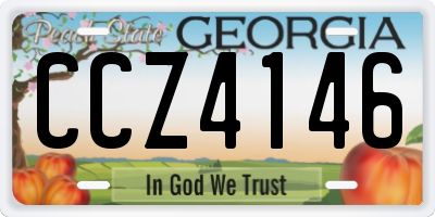 GA license plate CCZ4146