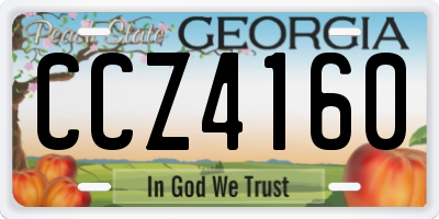 GA license plate CCZ4160