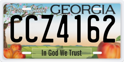 GA license plate CCZ4162
