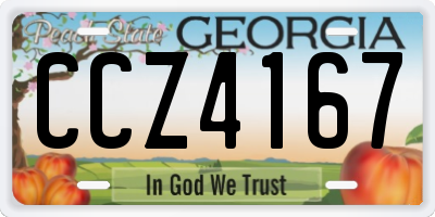 GA license plate CCZ4167
