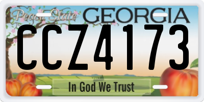 GA license plate CCZ4173