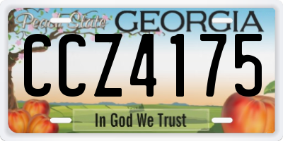 GA license plate CCZ4175