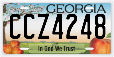 GA license plate CCZ4248