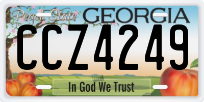 GA license plate CCZ4249