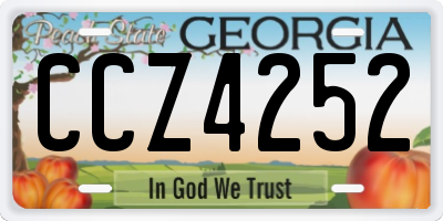 GA license plate CCZ4252