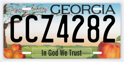GA license plate CCZ4282