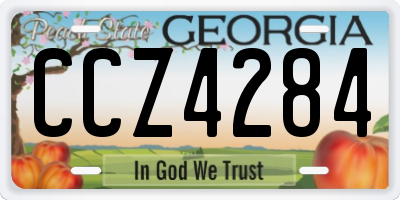 GA license plate CCZ4284