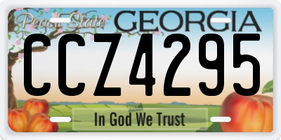 GA license plate CCZ4295