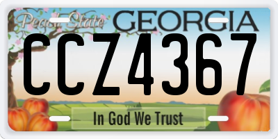 GA license plate CCZ4367