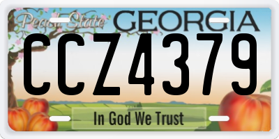 GA license plate CCZ4379