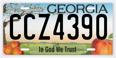 GA license plate CCZ4390