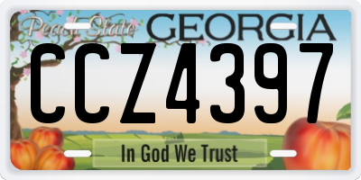GA license plate CCZ4397