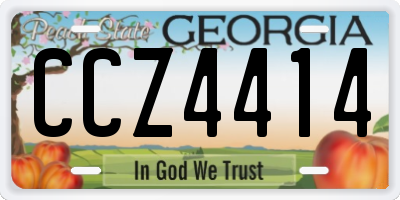 GA license plate CCZ4414