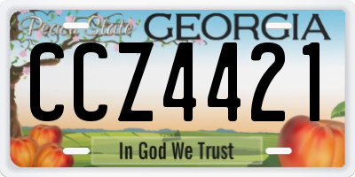 GA license plate CCZ4421