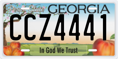 GA license plate CCZ4441