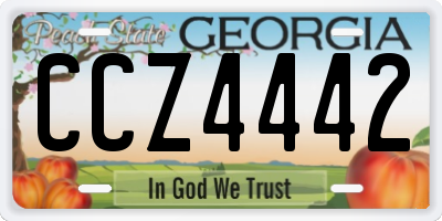 GA license plate CCZ4442