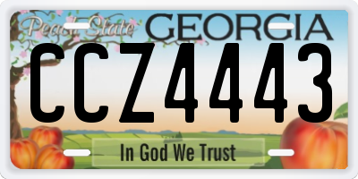 GA license plate CCZ4443