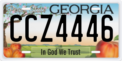 GA license plate CCZ4446
