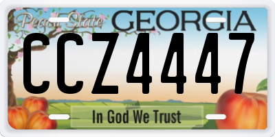 GA license plate CCZ4447