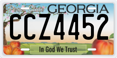 GA license plate CCZ4452