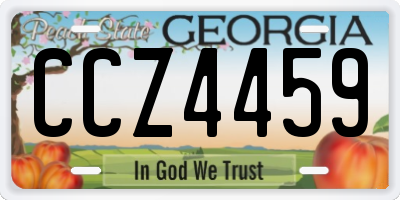 GA license plate CCZ4459