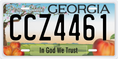 GA license plate CCZ4461