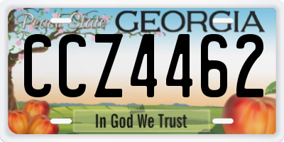 GA license plate CCZ4462