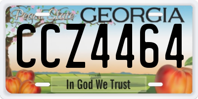GA license plate CCZ4464