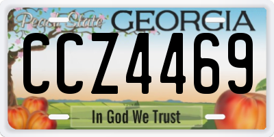 GA license plate CCZ4469