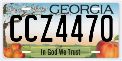 GA license plate CCZ4470