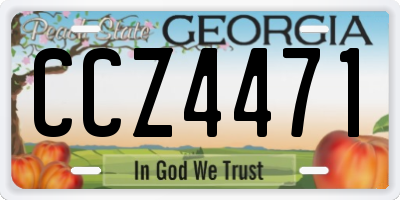 GA license plate CCZ4471