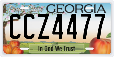 GA license plate CCZ4477