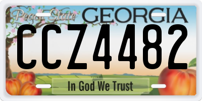 GA license plate CCZ4482