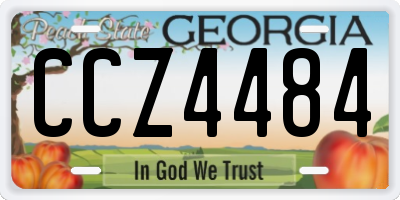 GA license plate CCZ4484