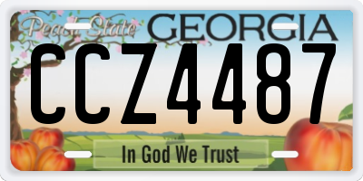 GA license plate CCZ4487