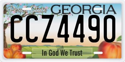 GA license plate CCZ4490