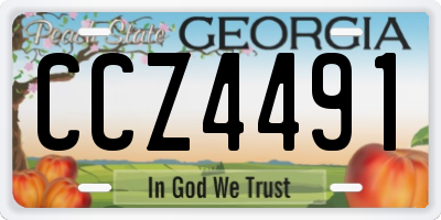 GA license plate CCZ4491