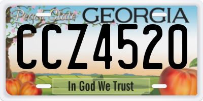 GA license plate CCZ4520