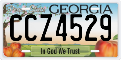GA license plate CCZ4529