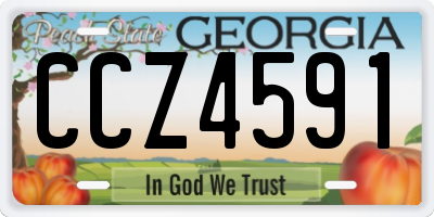 GA license plate CCZ4591