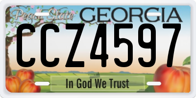 GA license plate CCZ4597